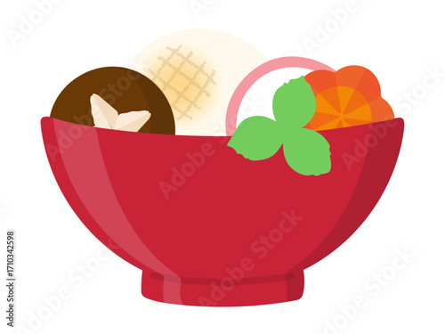 お雑煮イラスト 日本の正月料理イラスト素材