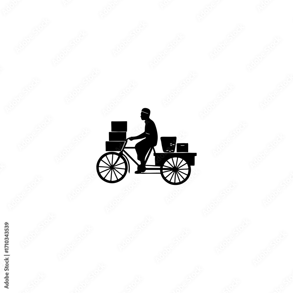 Fototapeta premium Various uses of traditional vans. ভ্যান গাড়ি 