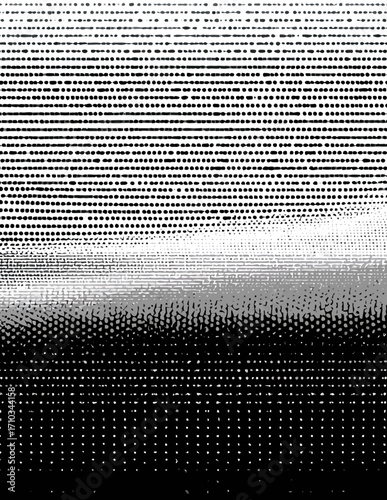 Patrón vectorial abstracto en blanco y negro, textura de puntos, degradado suave