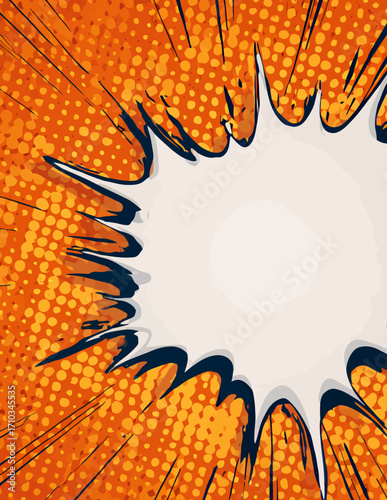 Ilustración vectorial abstracta de estilo cómic con espacio en blanco