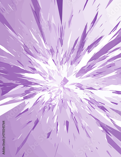 Explosión geométrica abstracta en tonos morados