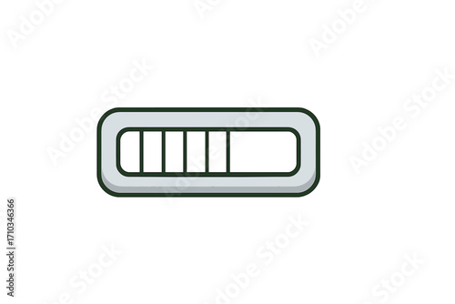 3D loading bar and progress bar vector icon set. User interface element for website or application design. Download, upload, wait or buffering status indicator animation.