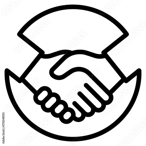 Cooperation icon in vector illustration