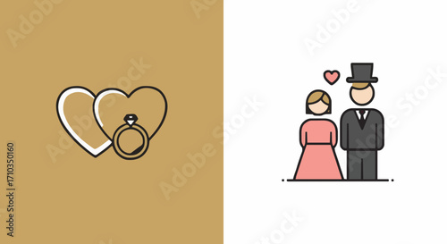 Icon Vector illustration wedding