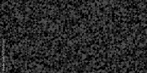 Abstract low polygon cubic black gray black vector poly triangle texture geometric pattern composed of triangular. geometric wall tile and metal cube background triangle wallpaper design.	