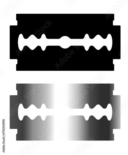 Razor Blade Silhouette Vector Image