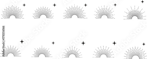 Celestial Sunburst Silhouette