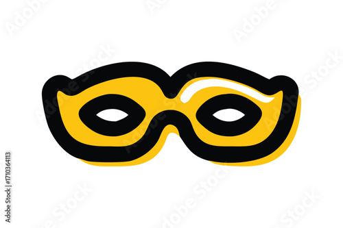 Different Mask silhouette isolated on transparent background Masquerade vector for apps or web party superhero carnival villain or burglar icon in flat. 
costume eye mask hidden person face.
