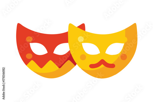 Different Mask silhouette isolated on transparent background Masquerade vector for apps or web party superhero carnival villain or burglar icon in flat. 
costume eye mask hidden person face.