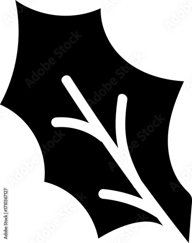 Holly Leaf Silhouette