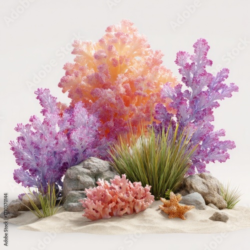 Wallpaper Mural Underwater Coral Reef Scene with Starfish image standard Torontodigital.ca