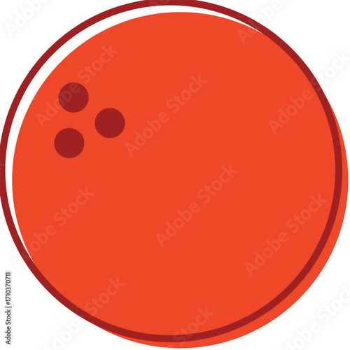 Flat Design Bowling Ball Illustration