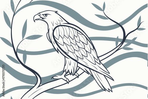 vector illustration of a bird
