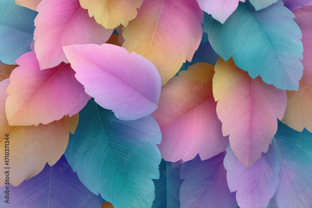 custom made wallpaper toronto digitalVibrant Pastel Leaf Mosaic Background abstract leaves