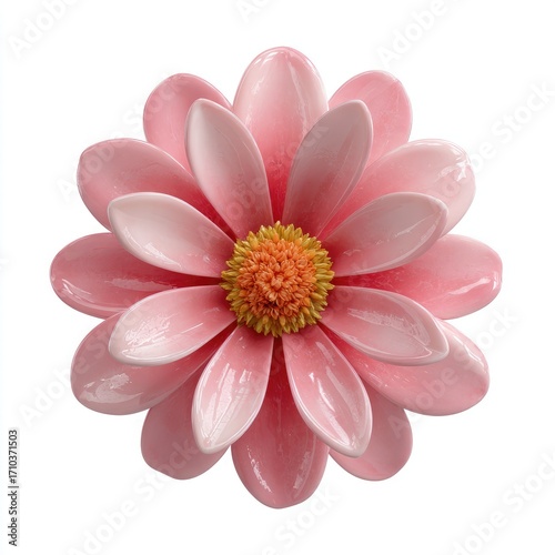 Wallpaper Mural Vibrant Pink Flower with Layered Petals bloom blossom Torontodigital.ca