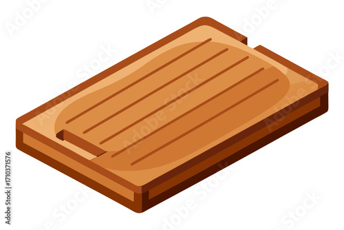 wooden bord isolated on white background