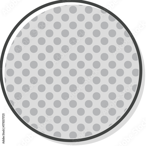 Golf Ball with Dimples Pattern Vector