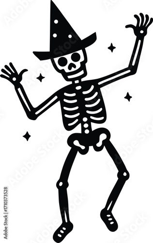 Vector design of a metal human skeleton