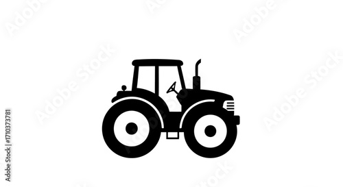 Agricultural Tractor Icon Illustration