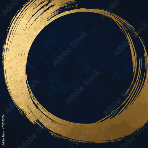 Sfondo astratto geometrico blu scuro e oro