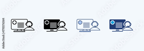 Online Consultation Multiple Style Icon Collection