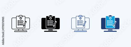 Digital Form Consent Multiple Style Icon Collection