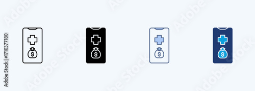 Health Finance Multiple Style Icon Collection