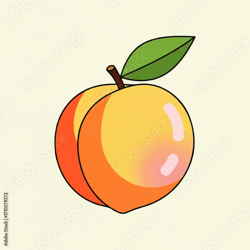 Stylized vector illustration of a fresh bunch of ripe blueberries with green leaves. Clean, flat design graphic for healthy food concepts