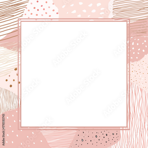 Cornice rosa tenue stile vettoriale, cornice morbida, design minimalista
