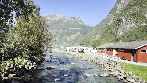 The river flows into the Geirangerfjord