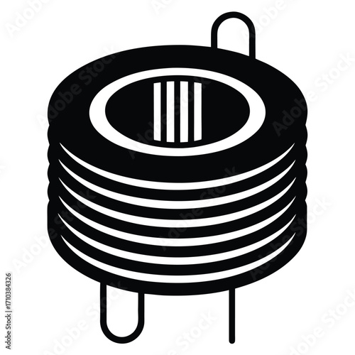 inductor coil vector icon