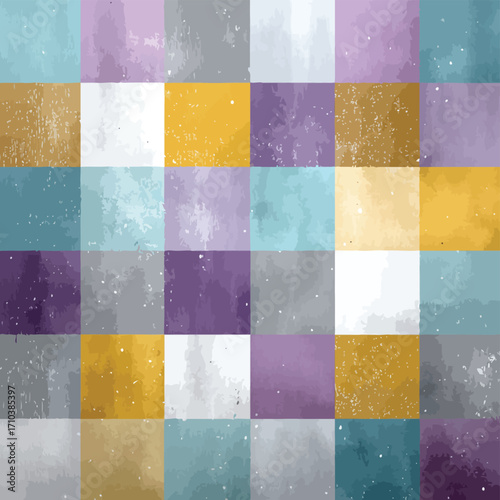 Pattern geometrico astratto senza soluzione di continuità con texture a quadrati sfumati
