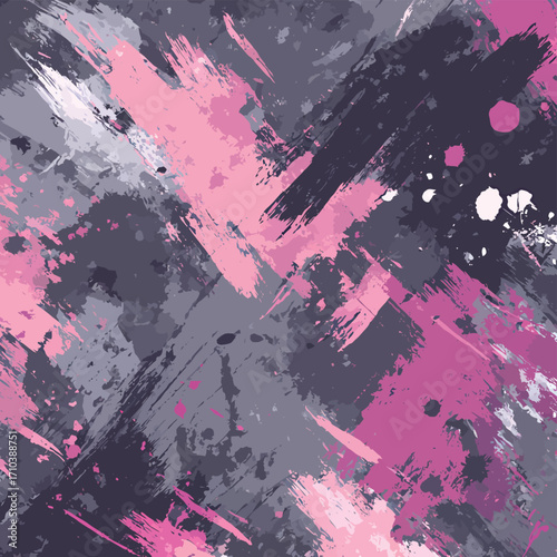 Pattern geometrico astratto senza soluzione di continuità, sfumature rosa e grigio