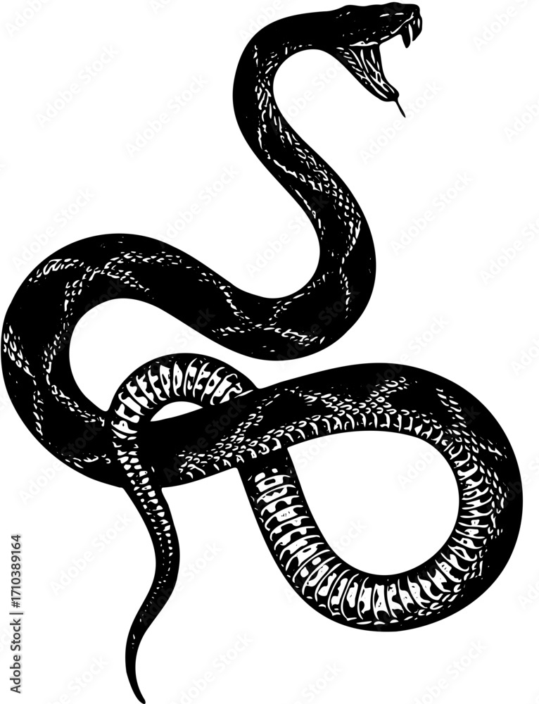 Obraz premium snake silhouette