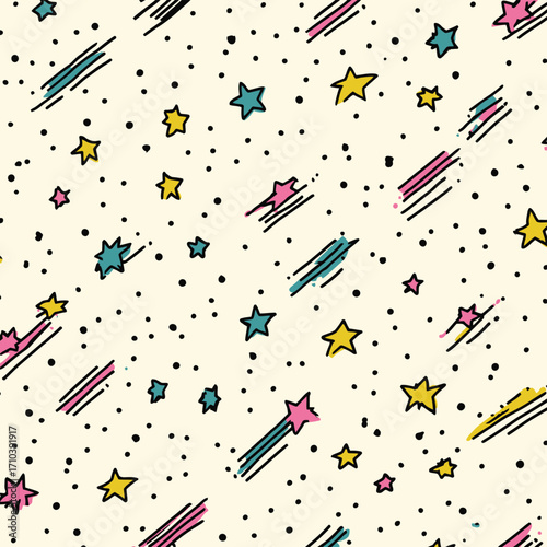 Motivo geometrico astratto con stelle e strisce