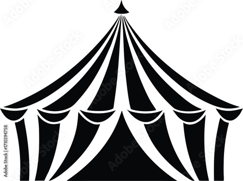 big top circus tent vector art
