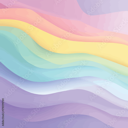 Sfondo sfumato pastello arcobaleno a onde