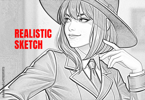 Realistic Sketch Photo Effect Template