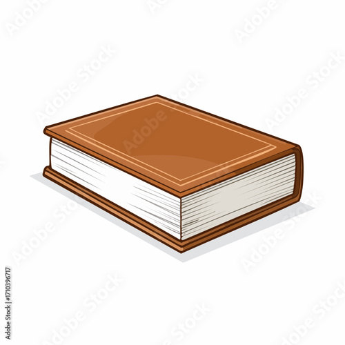 Brown Hardcover Book Illustration
