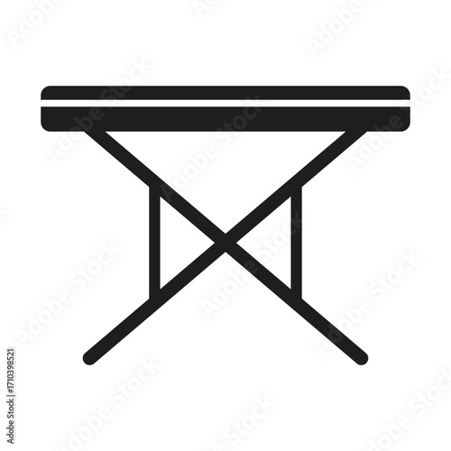 folding camping table flat vector icon