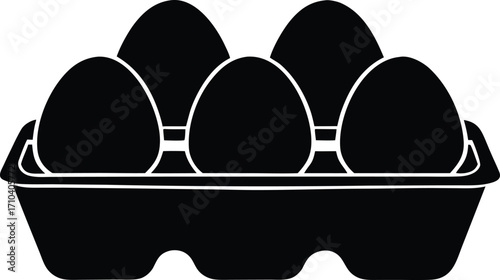 carton full of eggs vector art
