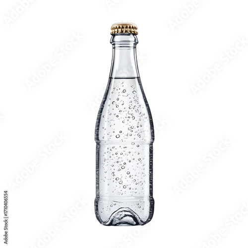 Wallpaper Mural Clear Glass Water Bottle with Bubbles and Reflect Torontodigital.ca