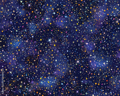 Sfondo cosmico astratto con stelle colorate
