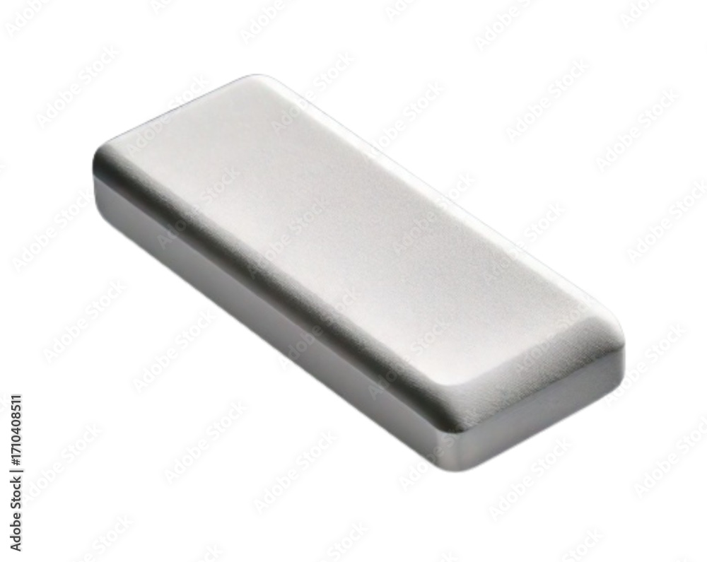 Fototapeta premium Angled View of White School Eraser, Isolated PNG