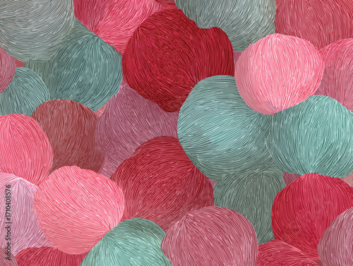 Astratto, sfere colorate, texture morbida, motivo senza soluzione di continuità