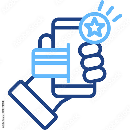 Mobile Payment line color icon