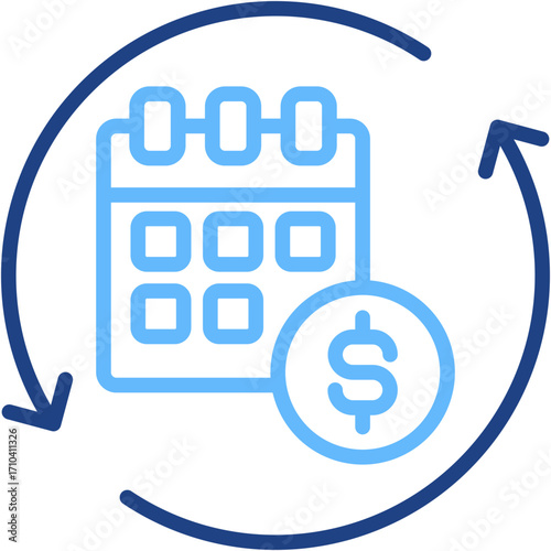 Subscription Renewal line color icon