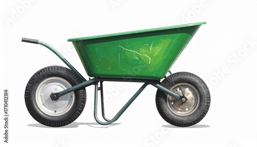 wheel barrow isolated on white