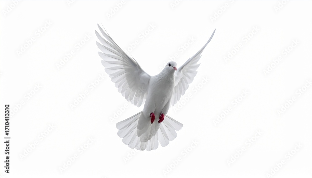 Fototapeta premium white dove isolated on white