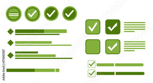 Modern checklist graphics perfect for business, marketing, and project management visuals